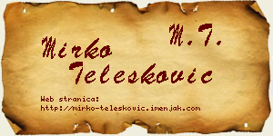 Mirko Telesković vizit kartica
